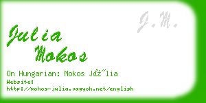 julia mokos business card
